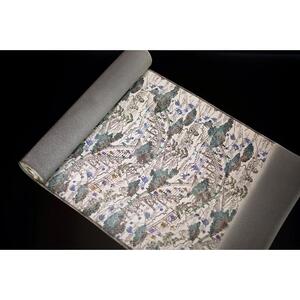 職人技がさえわたる世界に一つだけの「手差し型染め 名古屋帯」（古代柄/川の風景）