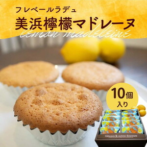 爽やかな風味♪ 美浜檸檬マドレーヌ 10個 フレベールラデュ 焼き菓子 洋菓子 スイーツ お菓子 個包装 贈り物 プレゼント 愛知県 美浜町