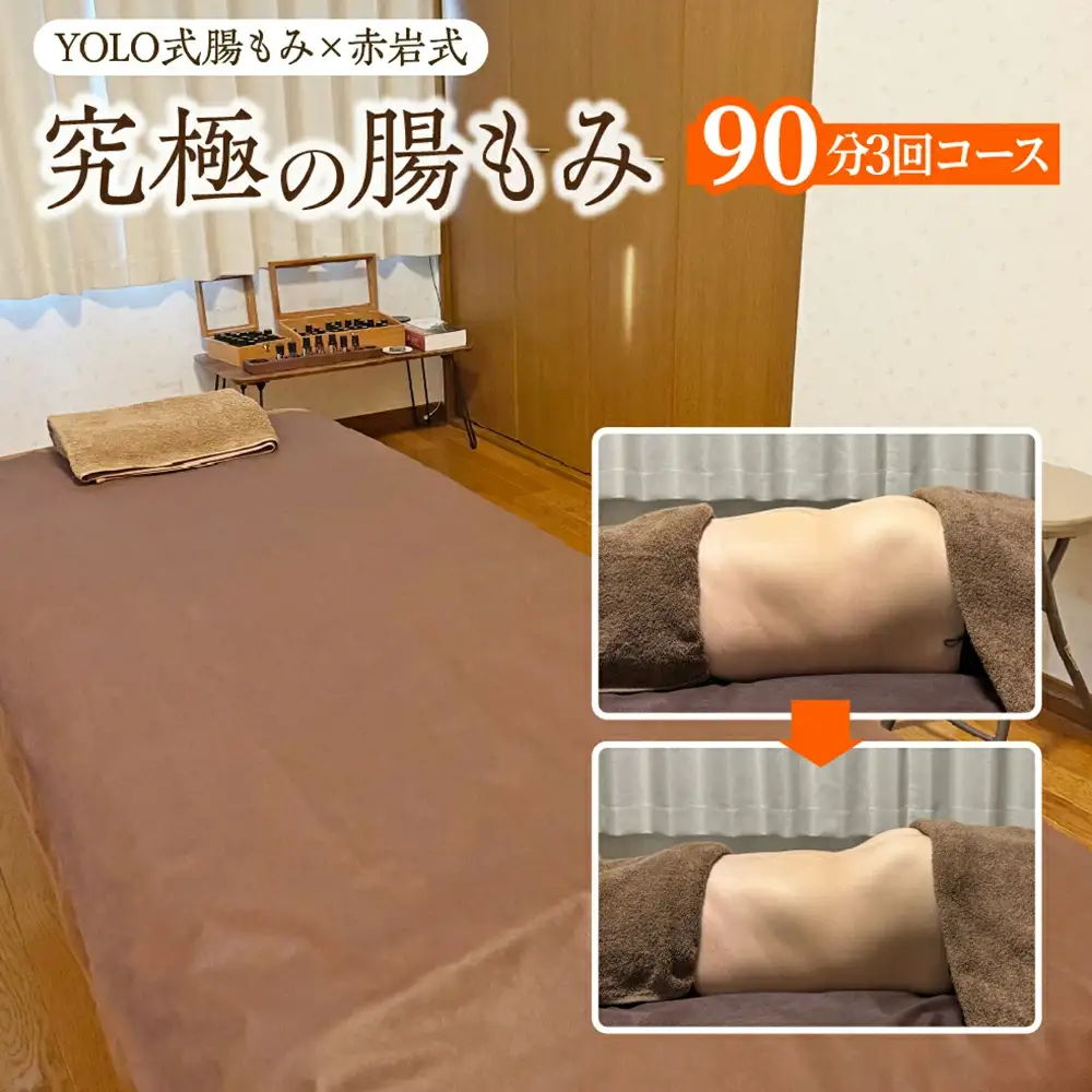 究極の腸もみ（YOLO式腸もみ×赤岩式）　90分3回コース　【650P8401】
