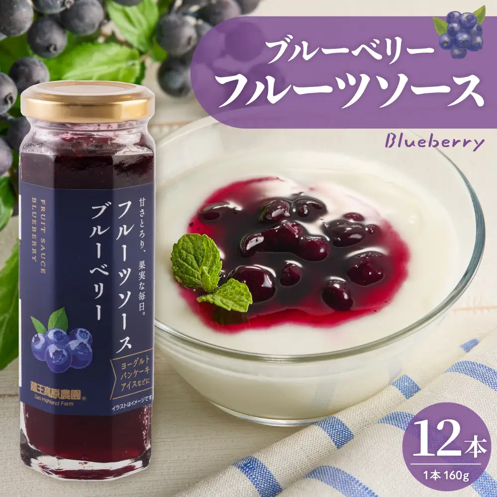 フルーツソース 160g ブルーベリー (12本) フルーツソース