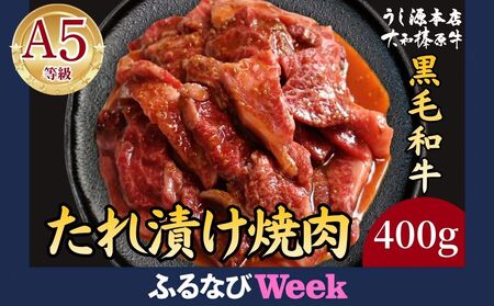 【ふるなびWEEK対象】(冷凍) 大和榛原牛 たれ漬け ／ 黒毛和牛 A5ランク 味付き 野菜炒め 時短レシピ 焼肉 BBQ バーベキュー キャンプ アウトドア 父の日 母の日 手土産 お中元 暑中見舞い お歳暮 正月 400g