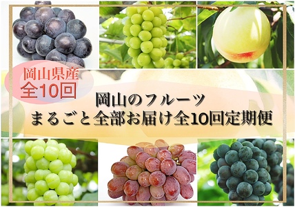 Bm-1【令和8年発送・先行予約】岡山のフルーツまるごと全部お届け全10回定期便