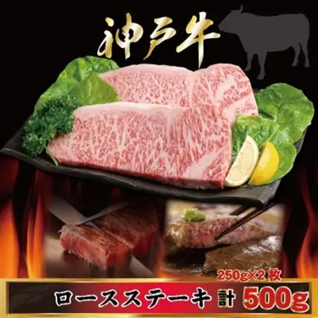 神戸牛 ロースステーキ 250g×2枚 計500g AGST5【配送不可地域：離島】【1682464】