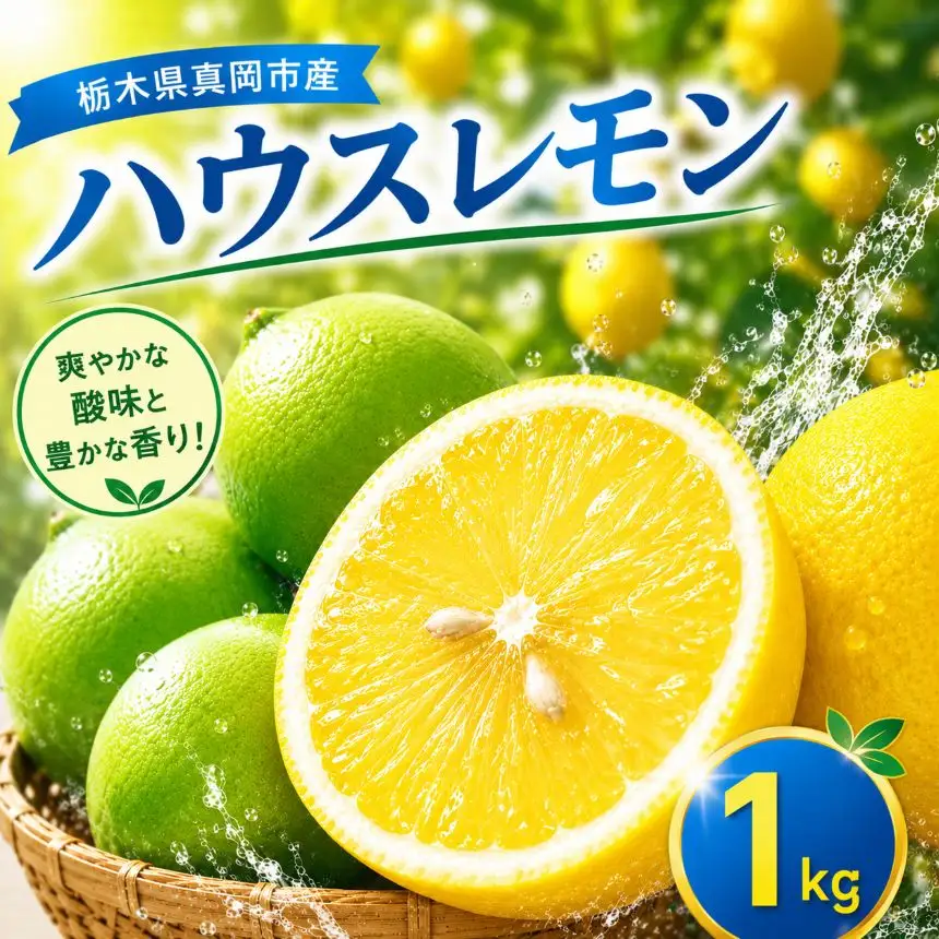 【先行予約】【1kg】真岡市産 ハウス レモン 