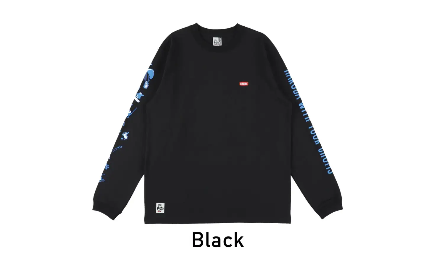 CHUMS×HAKUBA  長袖Tシャツ S /ブラック