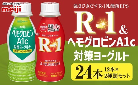 明治 R-1 ドリンク 12本 ヘモグロビンA1c対策 12本 合計24本 発酵乳 乳製品 ヨーグルトドリンク 乳酸菌 乳酸菌飲料 冷蔵 茨城県 守谷市 送料無料 のむヨーグルト 飲むヨーグルト r-1