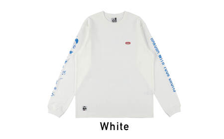 CHUMS×HAKUBA  長袖Tシャツ S /ホワイト