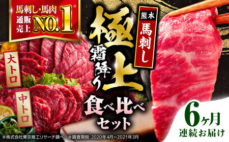 【全6回定期便】国産 霜降り馬刺し2種セット 約500g 馬刺し[AYBP007]