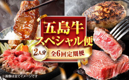 【6回定期便】お届け内容が毎月変わる五島牛定期便（2名向け）五島市/ごとう農業協同組合[PAF103]