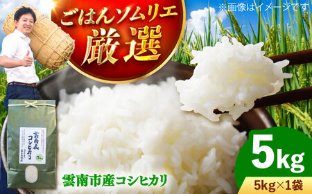 【令和7年産】雲南市産米 コシヒカリ 白米 5kg（5kg×1袋）精米 [AIDB105] 