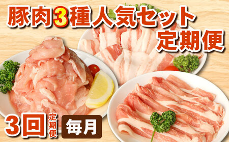 豚肉 人気セット定期便［3回・毎月］ 【 人気セット 】