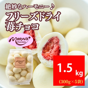 フリーズドライ苺チョコ 1500g 300gx5袋 4月～10月発送 チョコレート チョコ スイーツ お菓子 おかし いちご ホワイトチョコ ギフト プレゼント 兵庫県 伊丹市