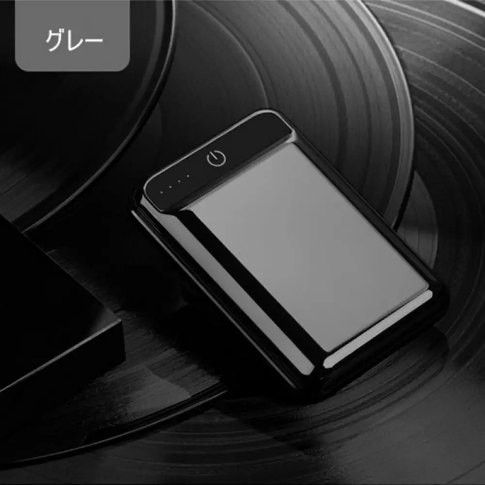 10000mAh 大容量 モバイルバッテリー ＜グレー＞ 急速充電 防災電源 2.1A スマホ充電器 小型 軽量 USB2ポート 2台同時充電可能 LED液晶画面 残量表示 携帯充電器 iphoneX 【PL保険加入済み製品・安心】