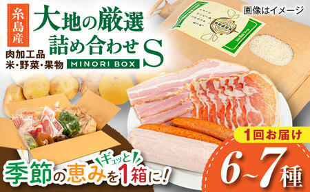【お中元対象】糸島産 肉 米 野菜 果物 厳選詰め合わせ MINORI BOX Sサイズ 糸島市 / emma.Inc / 米 肉 野菜 果物 詰め合わせ[AOP007]