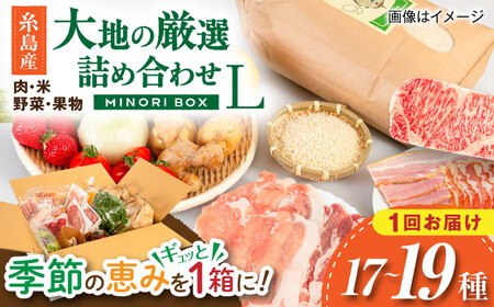 【お中元対象】糸島産 肉 米 野菜 果物 厳選詰め合わせ MINORI BOX Lサイズ 糸島市 / emma.Inc / 米 肉 野菜 果物 詰め合わせ[AOP015]