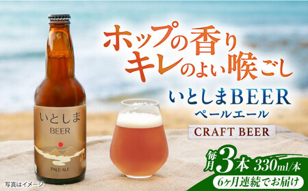 【全6回定期便】 いとしまBEER (ペールエール) 330ml×3本 糸島市 / 蔵屋 クラフトビール[AUA048]
