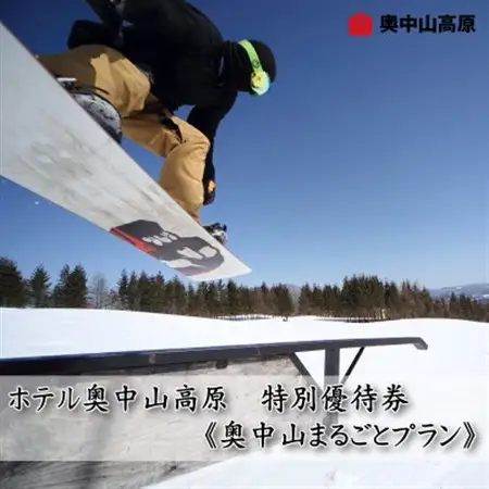 ホテル奥中山高原　特別優待券《奥中山まるごとプラン(リフト1日券2枚、ランチ券2枚、温泉入浴券2枚)【1645446】