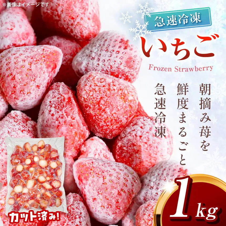 冷凍いちご とちあいか 1kg カット済み 訳あり