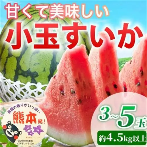 小玉すいか 3～5玉入り M～3Lサイズ 約4.5kg以上(益城町)【1684314】
