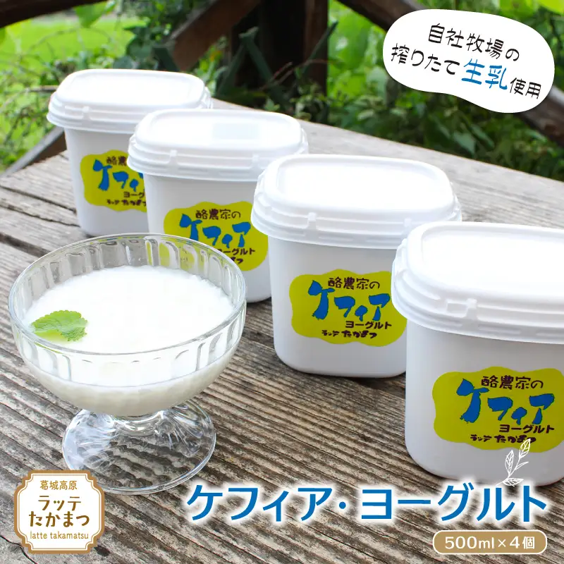 ケフィア・ヨーグルト500ml×4個 ／ 葛城 高原 牧場 ケフィア ヨーグルト【latt011】