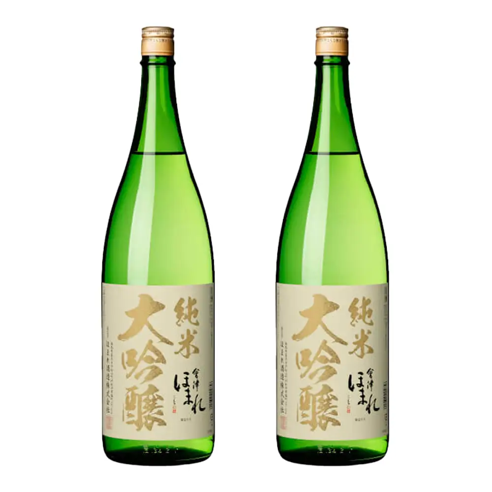 日本酒　純米大吟醸極 白ラベル 1.8L×2本　セット　ギフト　お土産　會津ほまれ　会津　喜多方【07208-0746】
