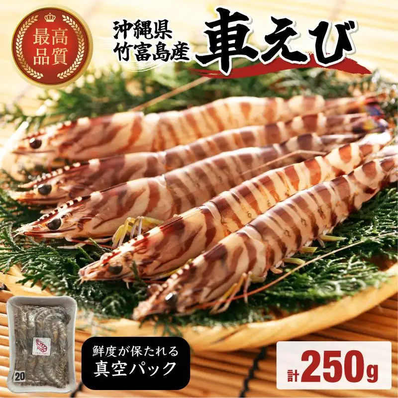 車えび 竹富島産 真空パック（冷凍） 250g
