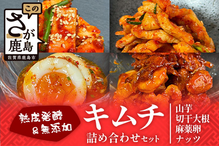 熟成発酵無添加キムチ　詰め合わせセット（山芋キムチ　切干大根キムチ　麻薬卵　ナッツキムチ）C-159