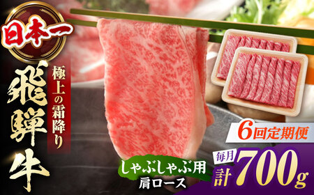 【6回定期便】飛騨牛 牛しゃぶ用肩ロース 700g 白川町 / 浅井商店[AWBJ022] 飛騨牛