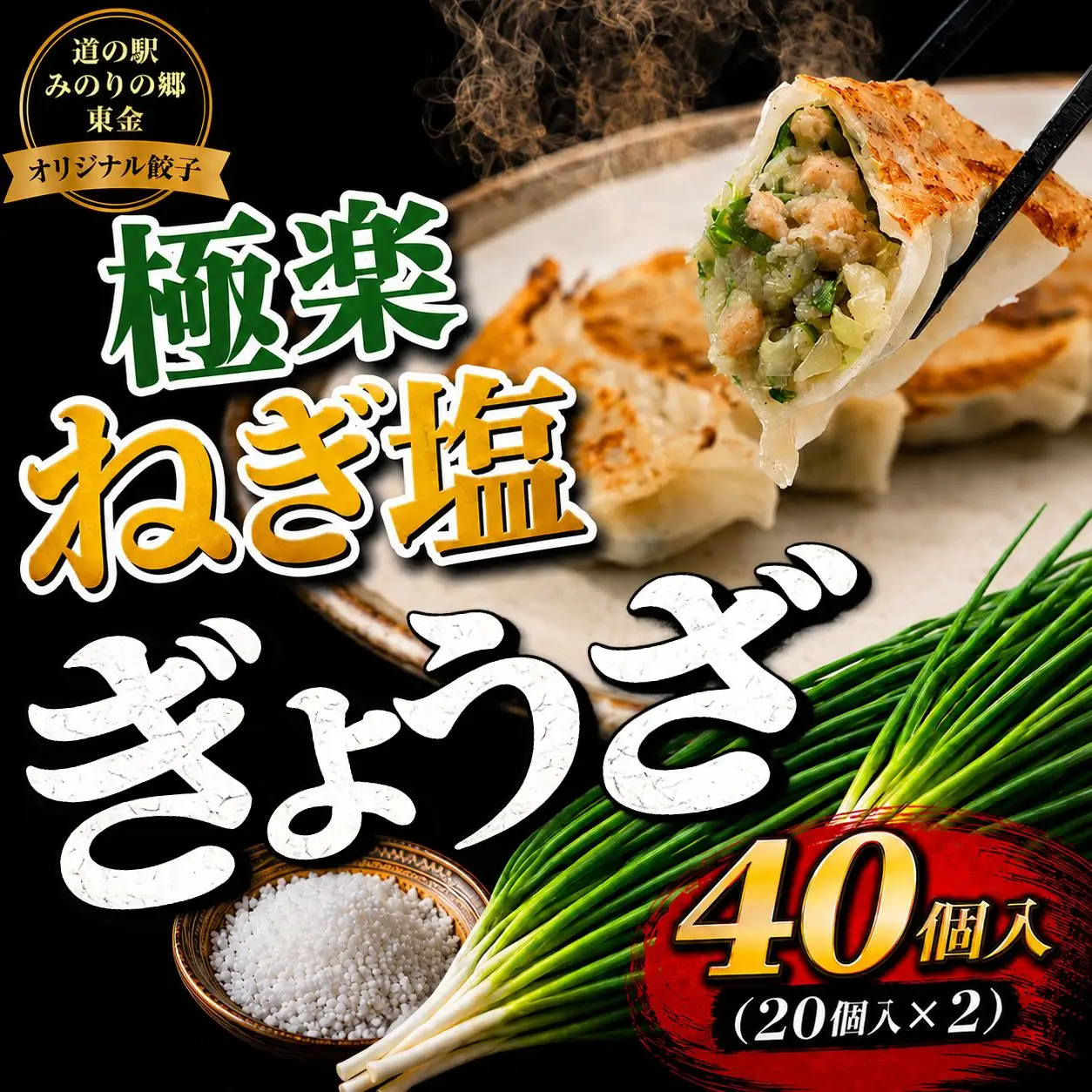 東金極楽ねぎ塩ぎょうざ 2袋セット 20個入×2  餃子 ギョウザ MN