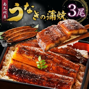 うなぎの蒲焼き3尾セット_うなぎ 蒲焼き 3尾 セット 独自製法 旨味 こだわり タレ付き 南九州産 ふんわり ジューシー 素材厳選 真空パック 便利 湯煎 アレンジ レシピ おつまみ ひつまぶし うな丼 冷凍 食品 加工品 惣菜 贈り物 国産 お取り寄せ 福岡県 久留米市 送料無料 〔Cu017〕