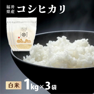 コシヒカリ  3kg（1kg×3）令和7年産 [095-a301_A] 