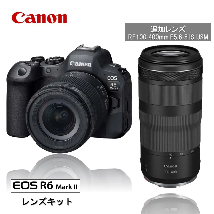 【追加レンズセット】 キヤノン ミラーレス カメラ EOS R6 MarkⅡ レンズキット & 望遠レンズ キャノン _0055C