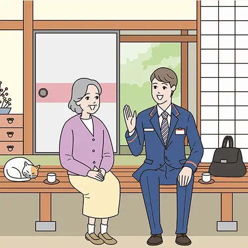 郵便局のみまもりサービス「みまもり訪問サービス（3か月）」 ／ 見守り お年寄り 故郷 高齢者 代行 山口県 No.049