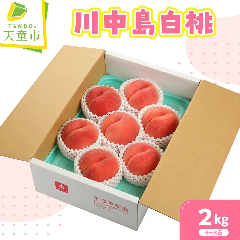 もも ( 川中島 白桃 ) 2kg フルーツ 桃 山形 08-03-003