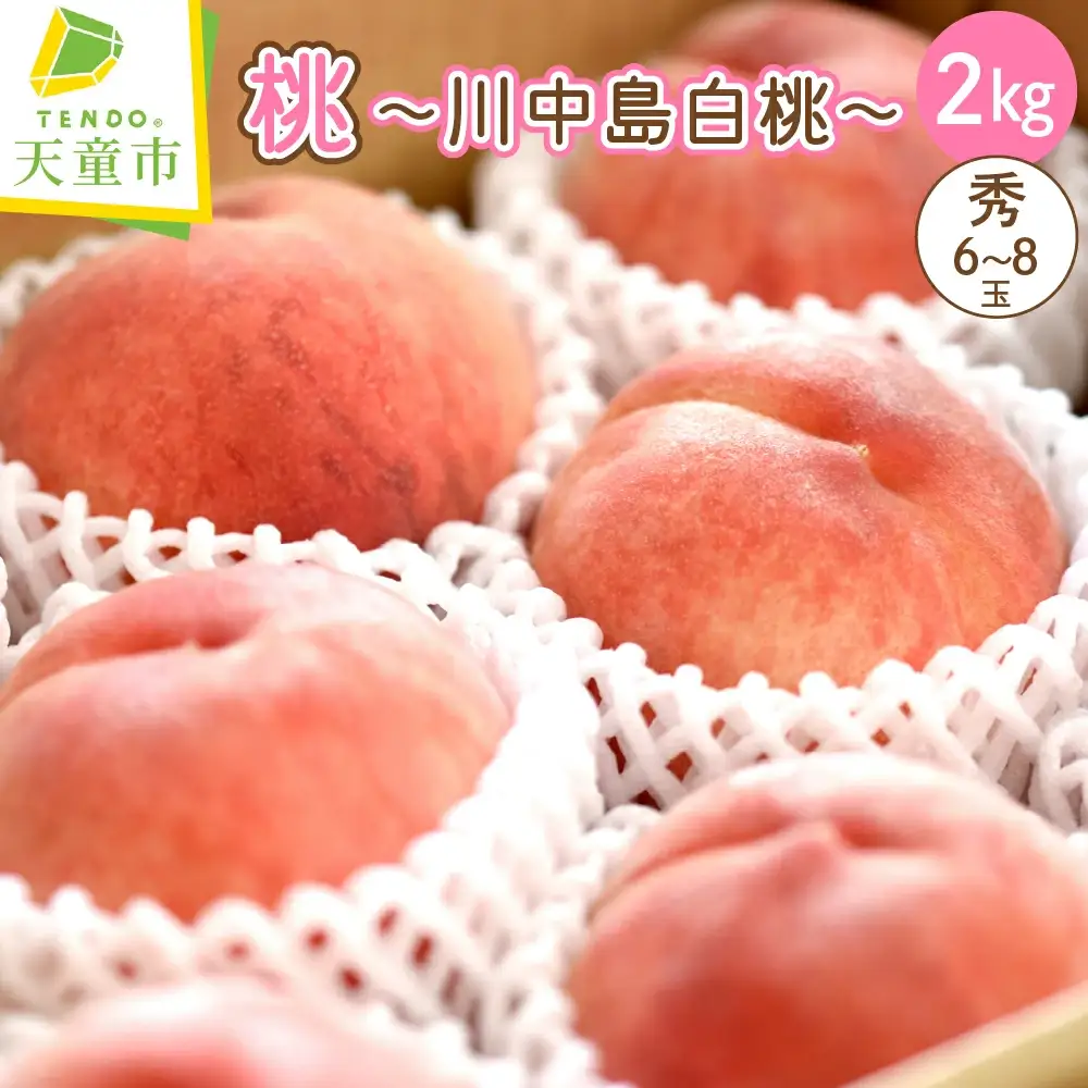 もも 川中島白桃 2kg フルーツ 果物 山形 桃