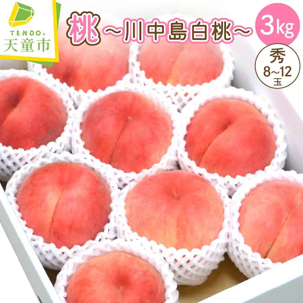 もも 川中島 白桃 3kg フルーツ 果物 山形 桃