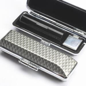 【実印や銀行印に使用可能】黒水牛とグラデーションケースの印鑑１本セット 男性用 女性用 3M05042