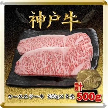 神戸牛 ロースステーキ 250g×2枚 計500g TSST5【配送不可地域：離島】【1682634】
