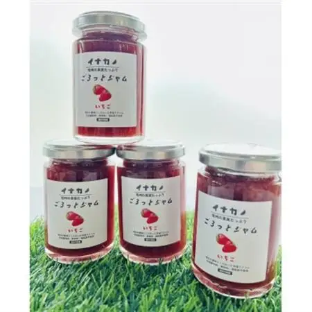 イナカノ　ごろっとジャム　いちご　140g×4本セット【信州中野】【1625403】