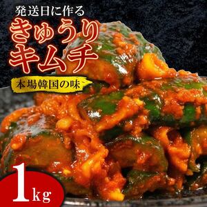 【 旨辛 】 胡瓜キムチ 1kg オイキムチ 冷蔵 手作り かわち屋
