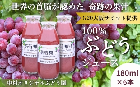 ぶどうジュース 100%  砂糖不使用 無添加 無加水　G20大阪サミット提供