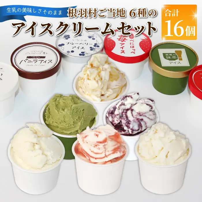 〈スピード発送〉南信州根羽村 ご当地６種のアイスクリームセット 16個 生ソフトクリームアイス バニラアイス 西尾抹茶 抹茶 りんご 紅ほっぺ いちご 苺アイス ブルーベリー フレーバー 詰め合わせ 10,000円