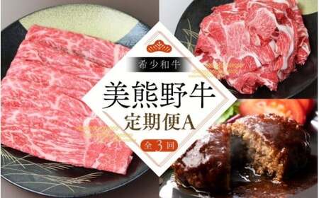 【3回定期便A】牛肉 美熊野牛 牛肉定期便【okad-tkb0011】