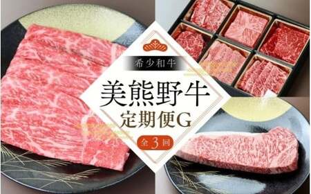 【3回定期便G】牛肉 美熊野牛 牛肉定期便【okad-tkb0017】