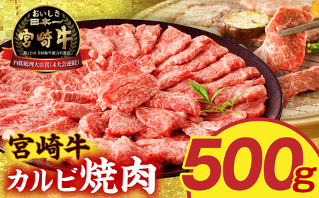 牛肉 カルビ焼肉 牛肉[宮崎牛 500g]