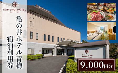 亀の井ホテル青梅宿泊利用券（9,000円分） 会席料理 温泉 自然 家族 愛犬 奥多摩 多摩川 森渓リゾート 東京都 青梅市