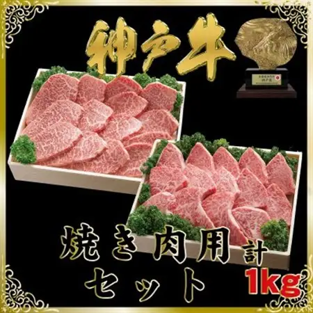 神戸牛(神戸ビーフ)焼肉セット 計1Kg SOYS5【配送不可地域：離島】【1687009】