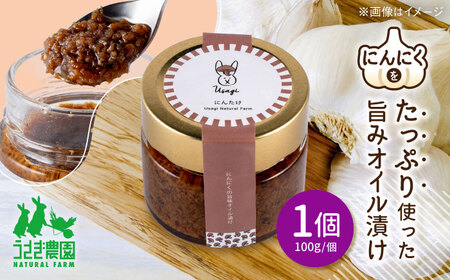 にん茸 にんにくの旨味オイル漬け (100g×1個)【うさぎ農園】[AYDJ005]