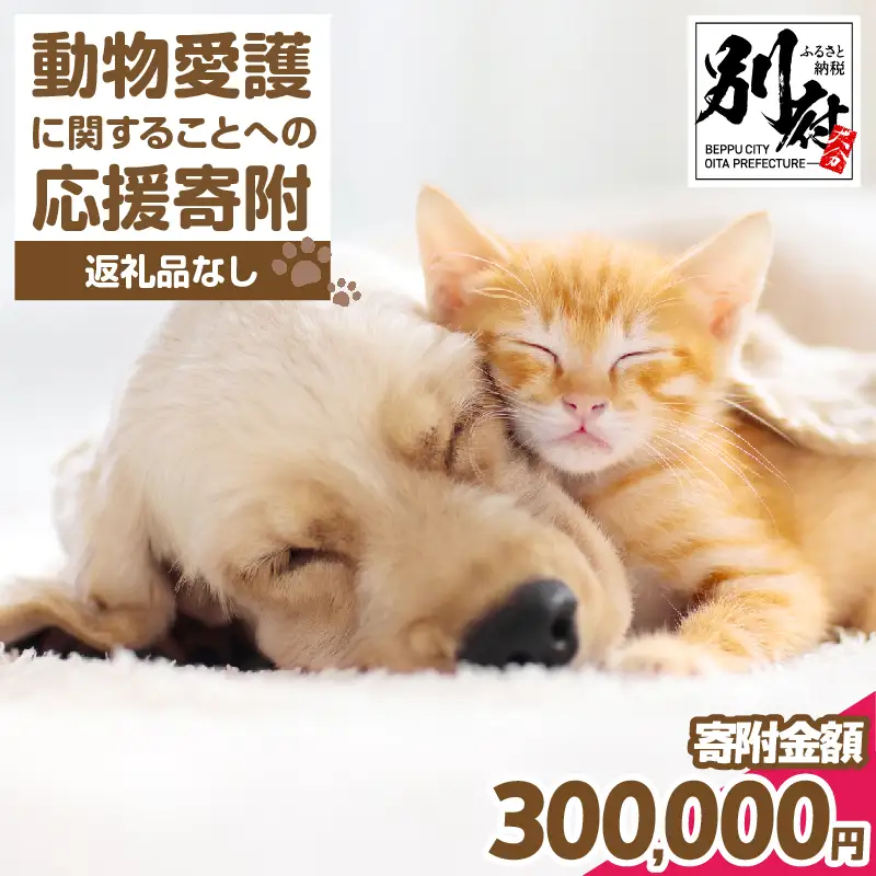 【返礼品なし】動物愛護に関することへの応援寄附(300,000円)_B001-071