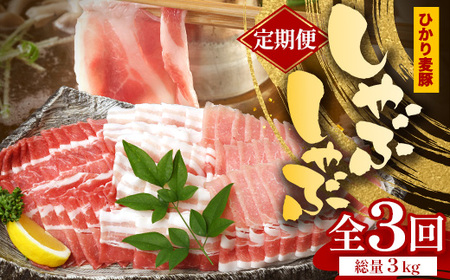【定期便全3回】鹿児島県産 ひかり麦豚 しゃぶしゃぶ 食べ比べセット 約1kg（200g×5パック） トレーなし 冷凍 HM-14 | 肉 お肉 にく 豚肉 ロース 肩ロース バラ肉 スライス 真空冷凍 産地直送 新鮮 小分け 甘み 産地直送 鹿児島県 南大隅町 ひかり麦豚直売所